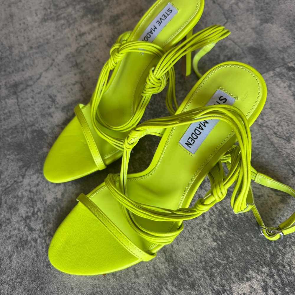 Steve Madden Women's Neon Green Strappy Heels